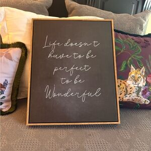 Inspirational Wall Art with wood Frame